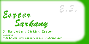 eszter sarkany business card